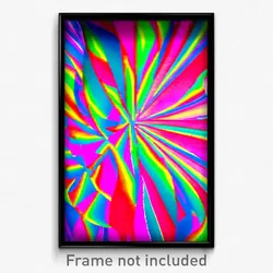 Pixel Art Poster - Multicolored Opening (8 Bit Psychedelic Video Game Print)