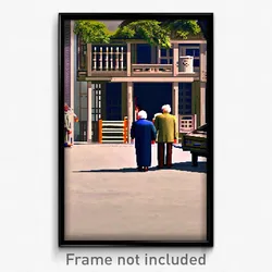 Pixel Art Poster - Elderly Pallisade (8 Bit Psychedelic Trippy Video Game Print)