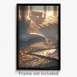 Pixel Art Poster - Spotted Resting Place (8 Bit Psychedelic Video Game Print)