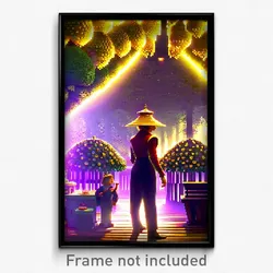 Pixel Art Poster - Stylish Apiary (8 Bit Psychedelic Trippy Video Game Print)
