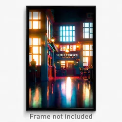 Pixel Art Poster - Little Tavern (8 Bit Psychedelic Trippy Video Game Print)