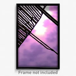 Pixel Art Poster - Wire Frame Karst (8 Bit Psychedelic Trippy Video Game Print)
