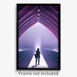 Pixel Art Poster - Curvy Vault (8 Bit Psychedelic Trippy Weird Video Game Print)