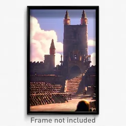 Pixel Art Poster - Bold Ramparts (8 Bit Psychedelic Trippy Video Game Print)