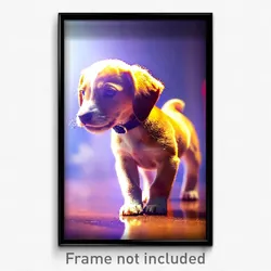 Pixel Art Poster - Accurate Puppy (8 Bit Psychedelic Trippy Video Game Print)