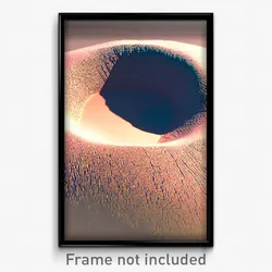 Pixel Art Poster - Flat Crater (8 Bit Psychedelic Trippy Weird Video Game Print)