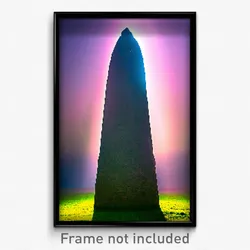Pixel Art Poster - Showy Menhir (8 Bit Psychedelic Trippy Video Game Print)