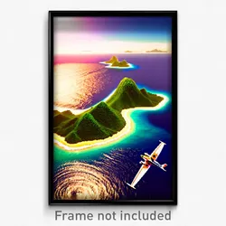 Pixel Art Poster - Ample Archipelago (8 Bit Psychedelic Trippy Video Game Print)