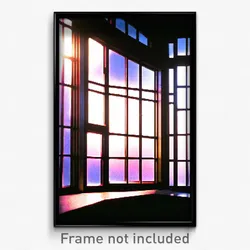 Pixel Art Poster - Cool Window (8 Bit Psychedelic Trippy Weird Video Game Print)