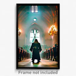 Pixel Art Poster - Humongous Friary (8 Bit Psychedelic Trippy Video Game Print)