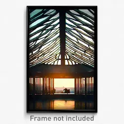 Pixel Art Poster - Unnatural Pavillion (8 Bit Psychedelic Video Game Print)