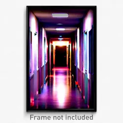 Pixel Art Poster - Wiggly Hallway (8 Bit Psychedelic Trippy Video Game Print)