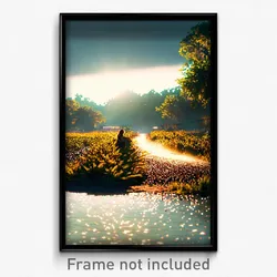 Pixel Art Poster - Rural Wild (8 Bit Psychedelic Trippy Weird Video Game Print)