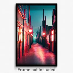 Pixel Art Poster - Unimaginable Lane (8 Bit Psychedelic Trippy Video Game Print)