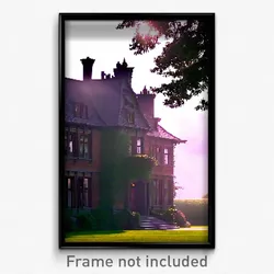 Pixel Art Poster - Detailed Manse (8 Bit Psychedelic Trippy Video Game Print)