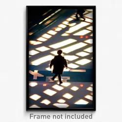 Pixel Art Poster - Important Crossing (8 Bit Psychedelic Video Game Print)