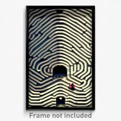 Pixel Art Poster - Jaw Dropping Maze (8 Bit Psychedelic Trippy Video Game Print)