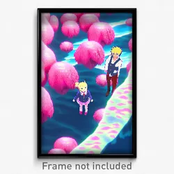 Pixel Art Poster - Anime Like Reef (8 Bit Psychedelic Trippy Video Game Print)