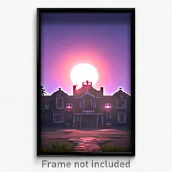 Pixel Art Poster - Warlike Estate (8 Bit Psychedelic Trippy Video Game Print)