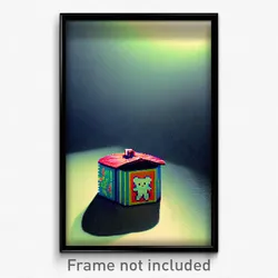 Pixel Art Poster - Mushy Shoebox (8 Bit Psychedelic Trippy Video Game Print)