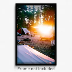 Pixel Art Poster - Worn Campsite (8 Bit Psychedelic Trippy Video Game Print)