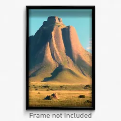 Pixel Art Poster - Distinct Butte (8 Bit Psychedelic Trippy Video Game Print)