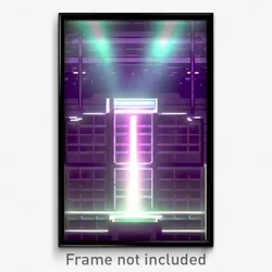 Pixel Art Poster - Glossy Cistern (8 Bit Psychedelic Trippy Video Game Print)