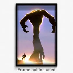 Pixel Art Poster - Old Giant (8 Bit Psychedelic Trippy Weird Video Game Print)