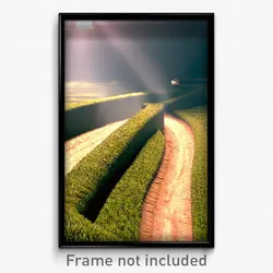Pixel Art Poster - Conventional Earthworks (8 Bit Psychedelic Video Game Print)
