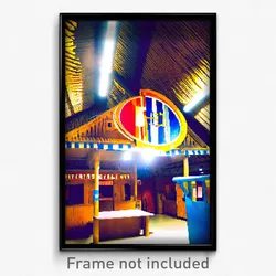 Pixel Art Poster - International Hut (8 Bit Psychedelic Trippy Video Game Print)