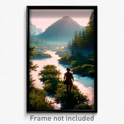 Pixel Art Poster - Fancy Wilderness (8 Bit Psychedelic Trippy Video Game Print)