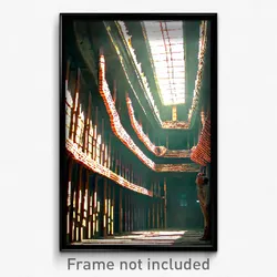 Pixel Art Poster - Webbed Convent (8 Bit Psychedelic Trippy Video Game Print)