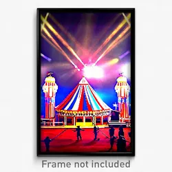 Pixel Art Poster - Tremendous Circus (8 Bit Psychedelic Trippy Video Game Print)