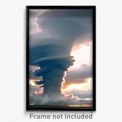 Pixel Art Poster - Natural Tornado (8 Bit Psychedelic Trippy Video Game Print)