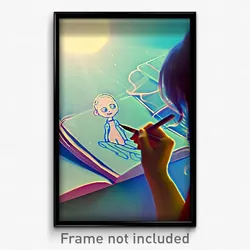 Pixel Art Poster - Imaginary Drawing (8 Bit Psychedelic Trippy Video Game Print)