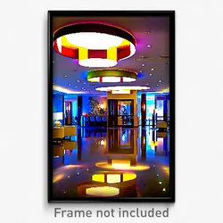 Pixel Art Poster - Showy Hotel Lobby (8 Bit Psychedelic Trippy Video Game Print)