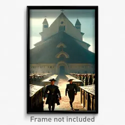 Pixel Art Poster - Cultured Convent (8 Bit Psychedelic Trippy Video Game Print)