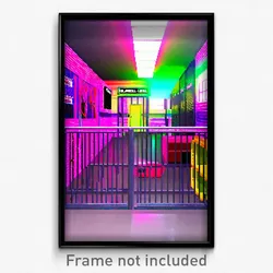 Pixel Art Poster - Glamorous Kennel (8 Bit Psychedelic Trippy Video Game Print)