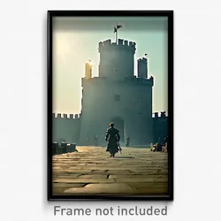 Pixel Art Poster - Average Fortress (8 Bit Psychedelic Trippy Video Game Print)