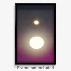 Pixel Art Poster - Musty Sun And Moon (8 Bit Psychedelic Video Game Print)