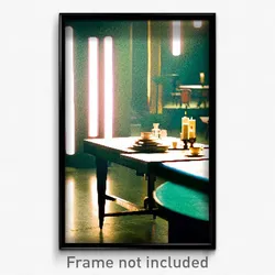 Pixel Art Poster - Nice Table (8 Bit Psychedelic Trippy Weird Video Game Print)