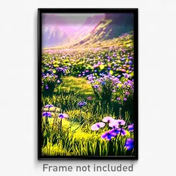 Pixel Art Poster - Complex Meadow (8 Bit Psychedelic Trippy Video Game Print)