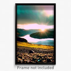 Pixel Art Poster - Secret Loch (8 Bit Psychedelic Trippy Weird Video Game Print)