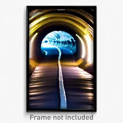 Pixel Art Poster - Uneven Tunnel (8 Bit Psychedelic Trippy Video Game Print)