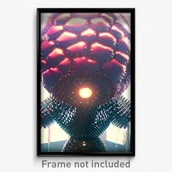 Pixel Art Poster - Rubbery Oubliette (8 Bit Psychedelic Trippy Video Game Print)