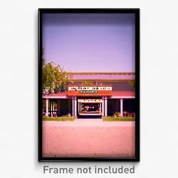Pixel Art Poster - Square Ranch (8 Bit Psychedelic Trippy Video Game Print)
