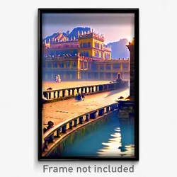 Pixel Art Poster - Great Palace (8 Bit Psychedelic Trippy Video Game Print)