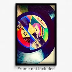 Pixel Art Poster - Unusual Vinyl Record (8 Bit Psychedelic Video Game Print)