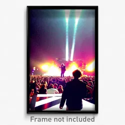 Pixel Art Poster - Massive Concert (8 Bit Psychedelic Trippy Video Game Print)