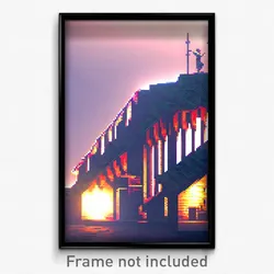 Pixel Art Poster - Unique Aerie (8 Bit Psychedelic Trippy Video Game Print)